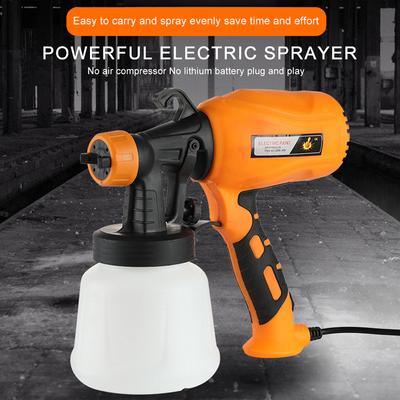 Pistolet pulvérisateur électrique 500 W, 4 tailles de buses, 900 cc HVLP, puissant pulvérisateur de peinture pour voiture et maison, contrôle du débit, pulvérisation facile