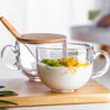 Changbaosen Glas-Frühstückstasse mit großem Fassungsvermögen