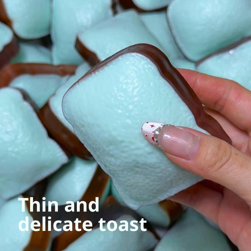 Crunch Toast Slow Rise Squeeze Round Blocks Crunchy Filled Anti Stress Hand Relax Gift Toy