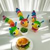 Colorful Mini Insect Model Metal Craft Caterpillar Figurine Home Decor  Bonsai Adornment