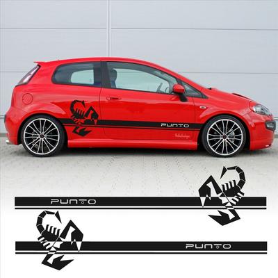 GXXVJ1 Adesivi Stickers for Punto Fasce Laterali Scorpione Auto Tuning Sport Cs-054