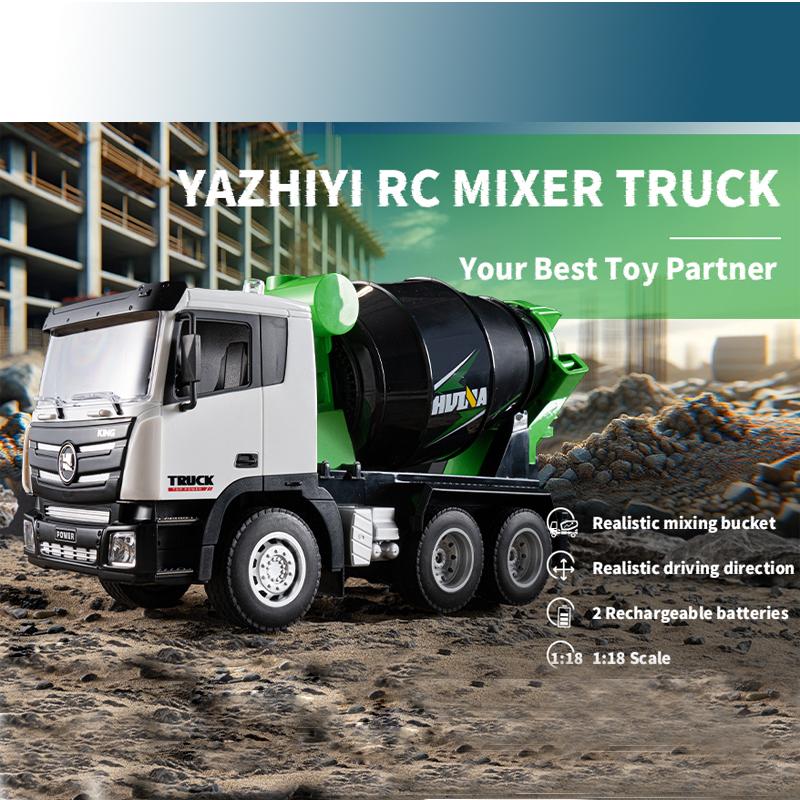 Huina 1557 1:18 neun-Kanal Fernbedienung Mischer Lkw Elektrische Engineering Lkw Für Jungen Geburtstag Geschenke