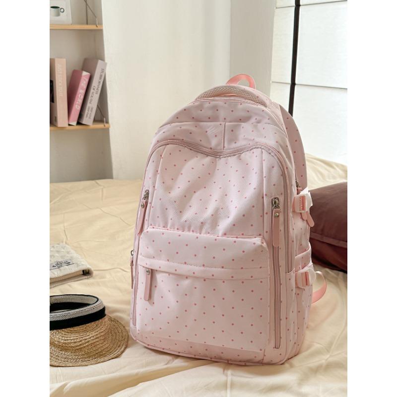 

Рюкзак для женщин, нишевый школьный рюкзак высокого класса, легкий, модный и простой, повседневный и грязеотталкивающий, большая вместительная сумка one size fits all розовый