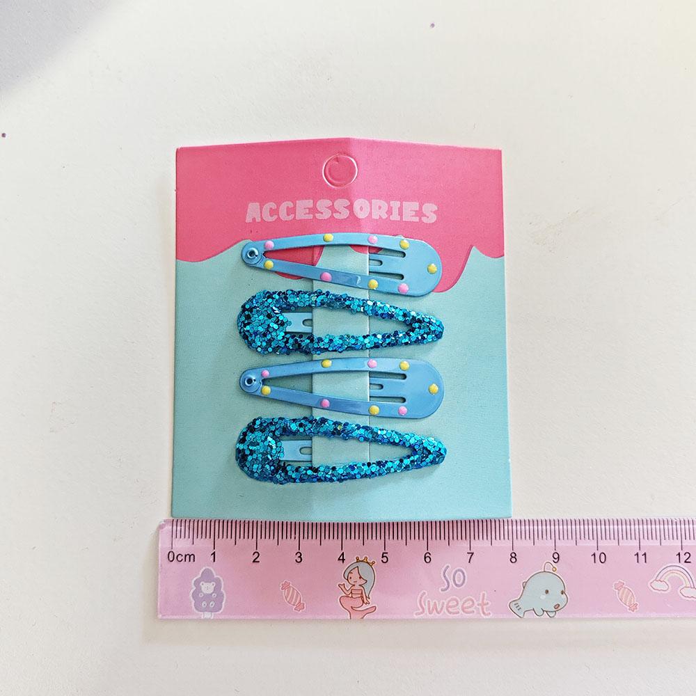 4pc Cute Colorful Sparkling BB Hair Side Clips Hairpin for Girls Women Child Holiday Party Gift Hair Accessories Ornament