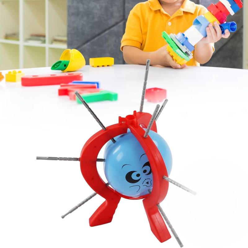 Balloon Pop Game, Tabletop Balloon Game for Kids, Interactive Balloons Prick Toy for Kids, Fun Family Party Tabletop Game with 9 Balloons, 9 Sticks,