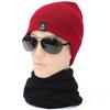 Warm Thicken Beanie Knit Hats Inside Fleece Winter Cap for Men Unisex Plain Sport Solid Color