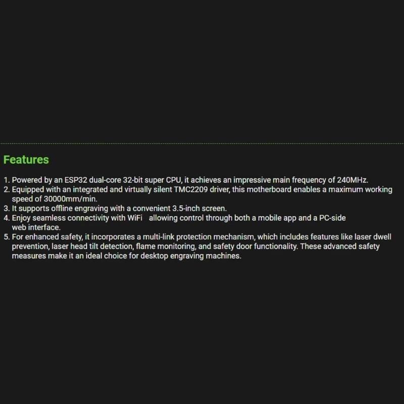 ESP32  Control Board 32Bit 240Mhz with TMC2209 Quiet Driver 30000mm 3.5inches Touches Screen Board