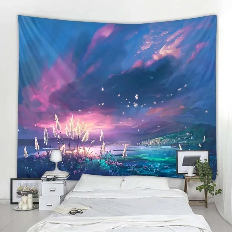 Фэнтезийная сцена звездное небо декоративный гобелен офис гостиная украшение домашний — фото 5