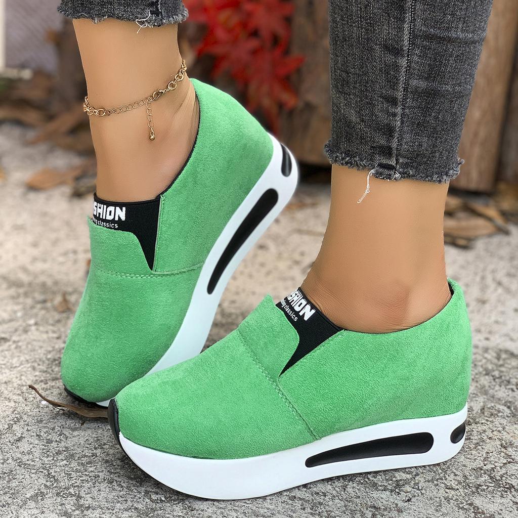 Fashion 2025 Women Sneakers Spring Autumn Walking Shoes Woman Height Increasing Wedges Shoes Lightweight Slip on Platform Sneakers Women