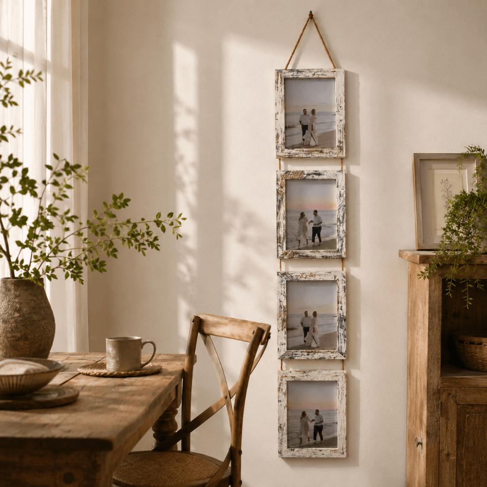 Linked Photo Holder Wall Art Picture Frame 6-Inch Vertical Photo Wall Bedroom