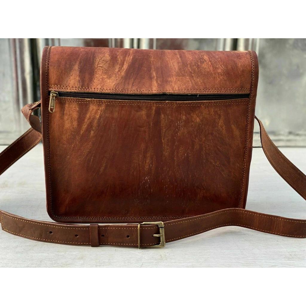 Vintage Leather Messenger Shoulder Laptop Bag Briefcase  Men