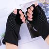 Guantes de protección solar para conducir con resorte de medio dedo, guantes de algodón antideslizantes cortos y finos para mujer