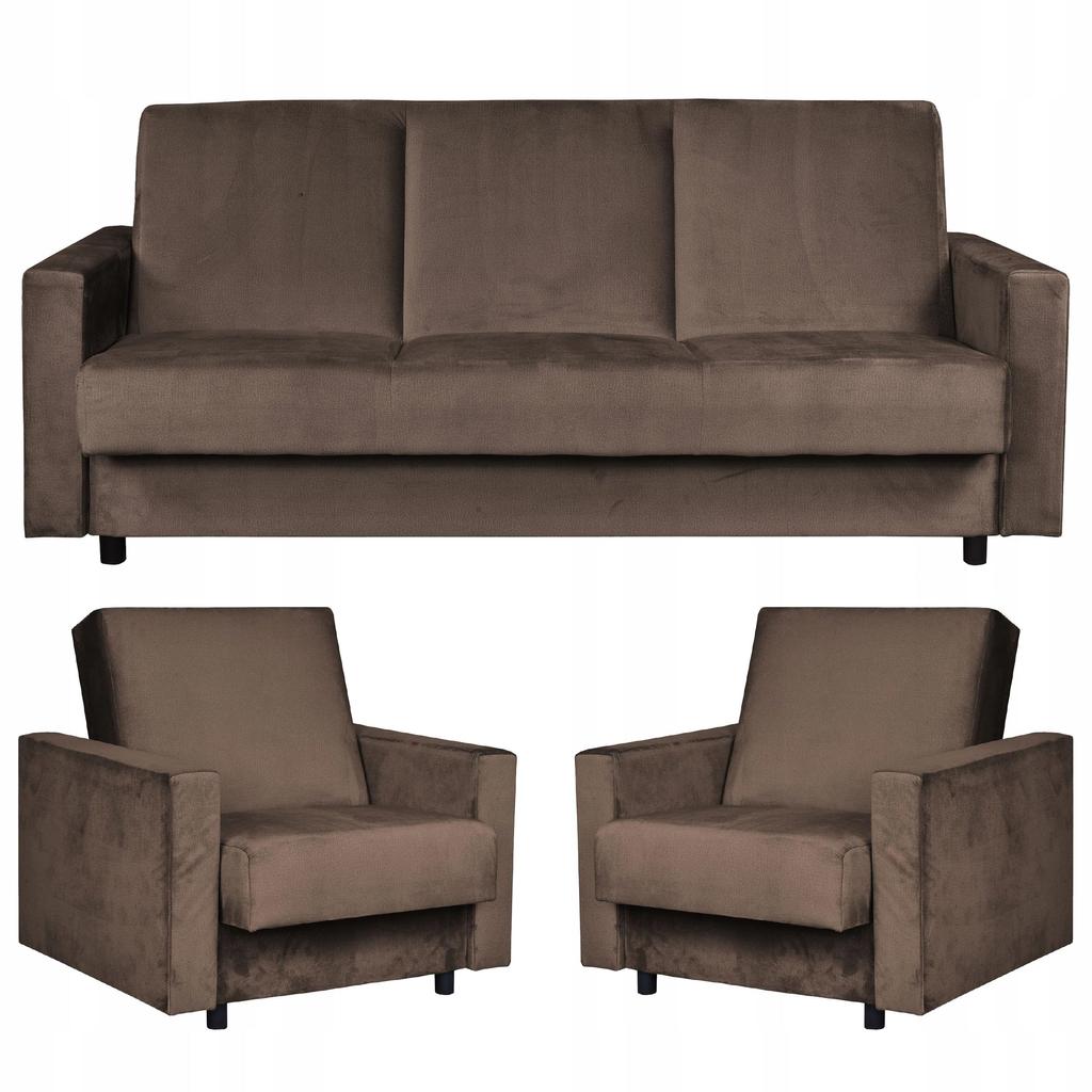 Entspannungsmöbelset Alicja Ausklappsofa Sofa Sessel Family Möbel beige