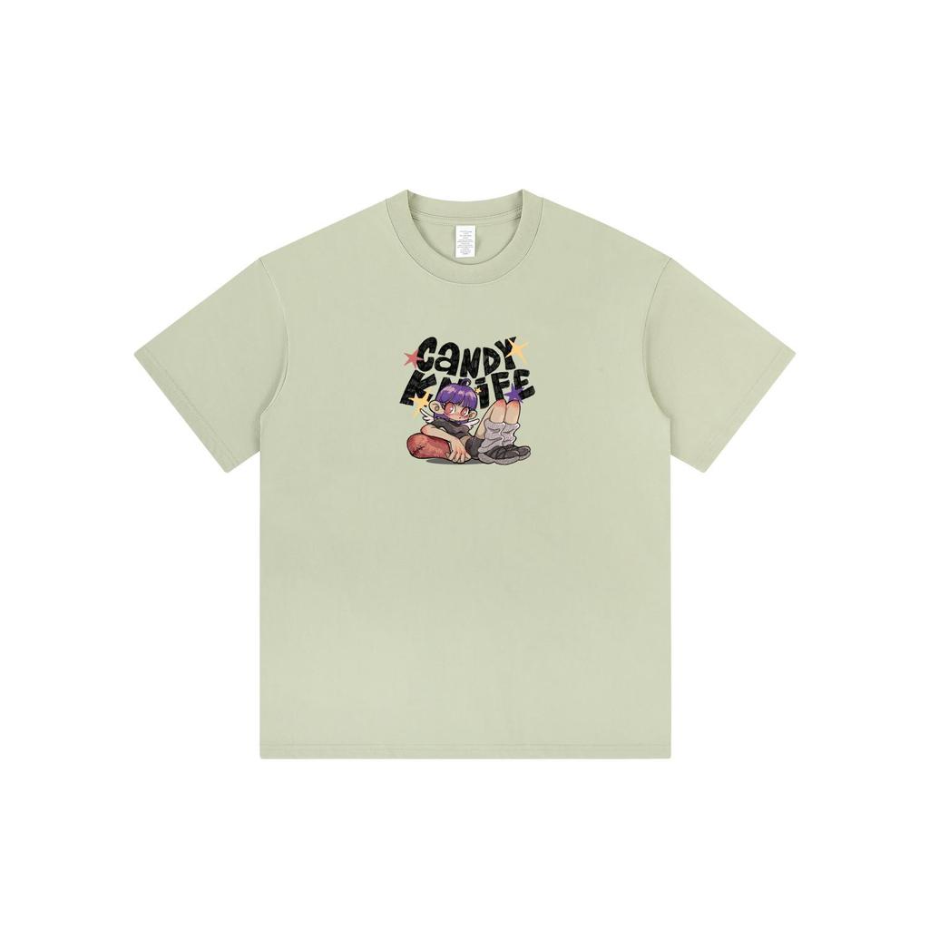 Trendy Cartoon Letter Print Japanese Streetwear T-shirt - New Versatile Short Sleeve