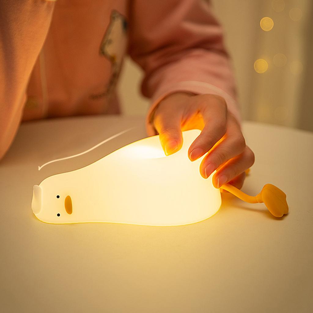 Dodo – Luce Notturna A Forma Di Anatra In Silicone, Ricaricabile USB, Touch Dimmerabile, Portatile Per Bambini E Adulti, Lampada Da Comodino - 3