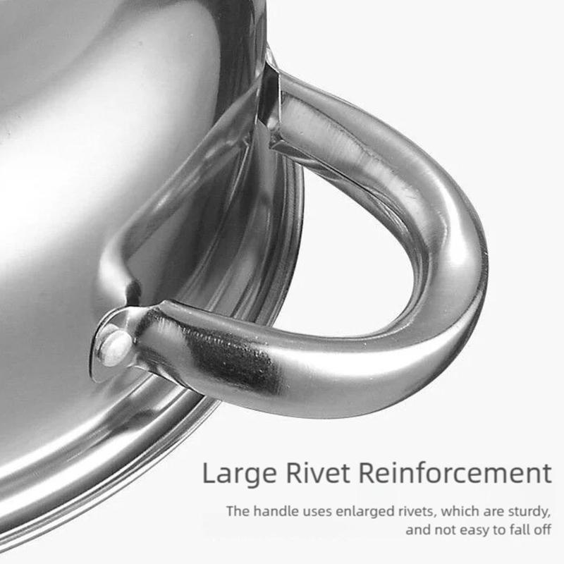High Efficiency 3 Layer Nonrust Steel Steamer Pot With Ergonomic Handle For Safe And Even Heating