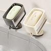 Self-Draining Portable Soap Dish Portable Bathroom Soap Container Suction Cup Soap Holder  Sink