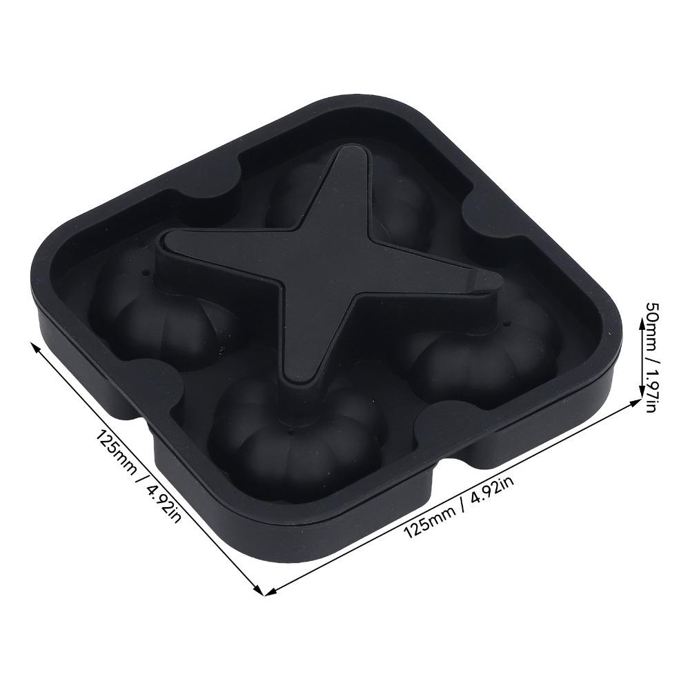 3D Pumpkin Shape Whiskey Ice Mold Silicone Ice Ball Maker Mold Durable Pumpkin Ice Ball Mold  Home
