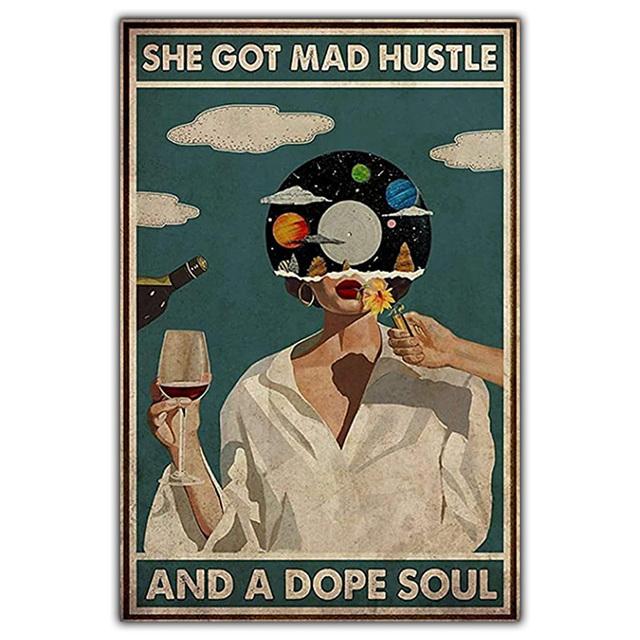 Vintage umění abstraktní postava malba na plátně móda nástěnné umění plakát vinylová deska hudba tanečník obývací pokoj domácí dekorace nástěnná malba