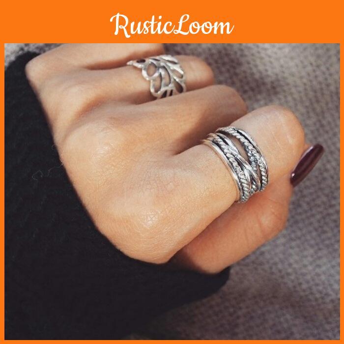Beautiful S925 Pure Silver Retro Thai Silver Fashionable Adjustable Ring For Women