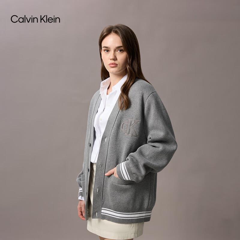 Calvin Klein Jeans Unisex Jacquard V-Neck Cardigan