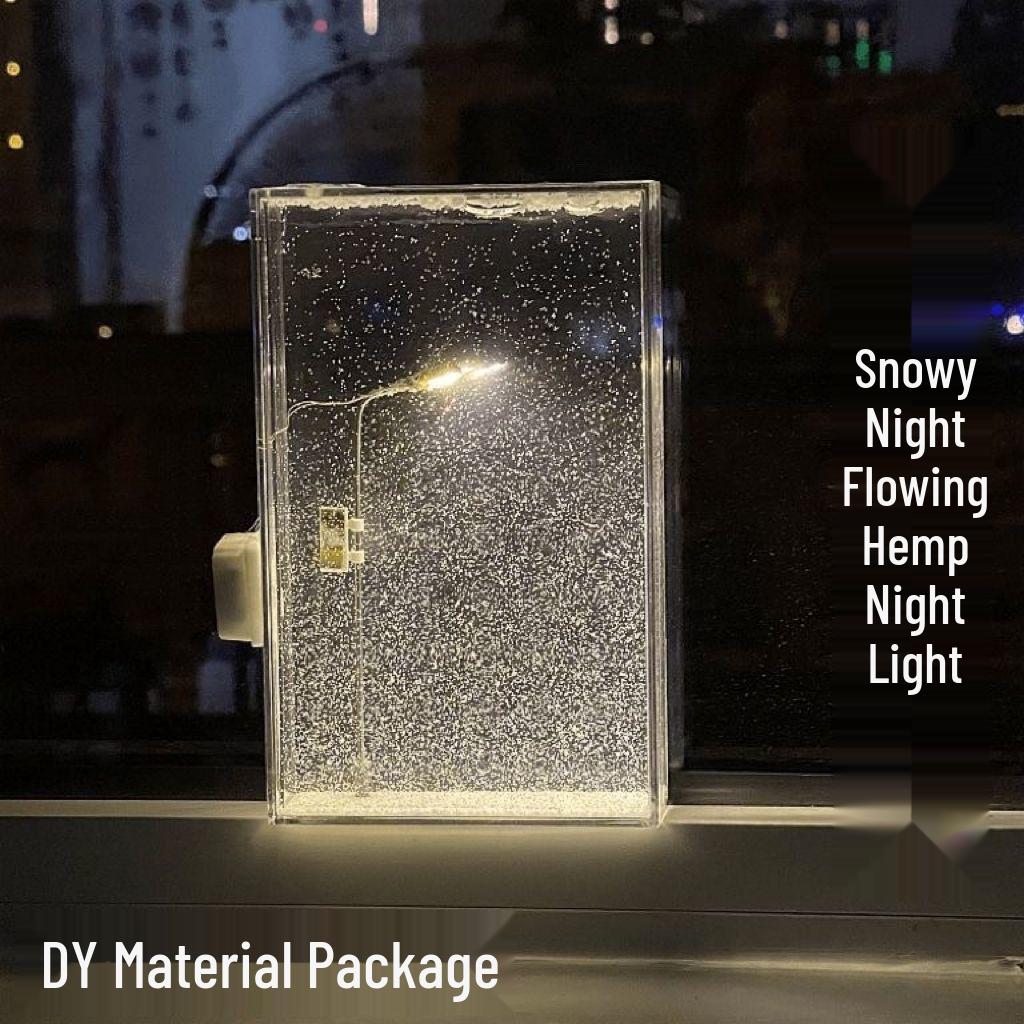 Schneenacht Hanf Straßenlampe DIY Nachtlicht – Geschenk für Freundin oder beste Freundin