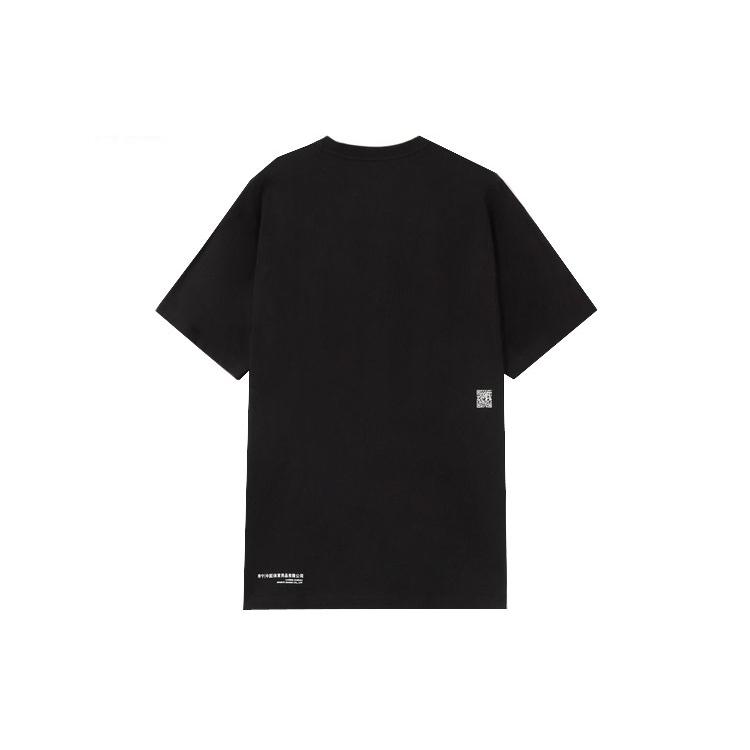 Li Ning T Shirts Men's Black Crew Neck Moderate Straight Fit AHSR915-3