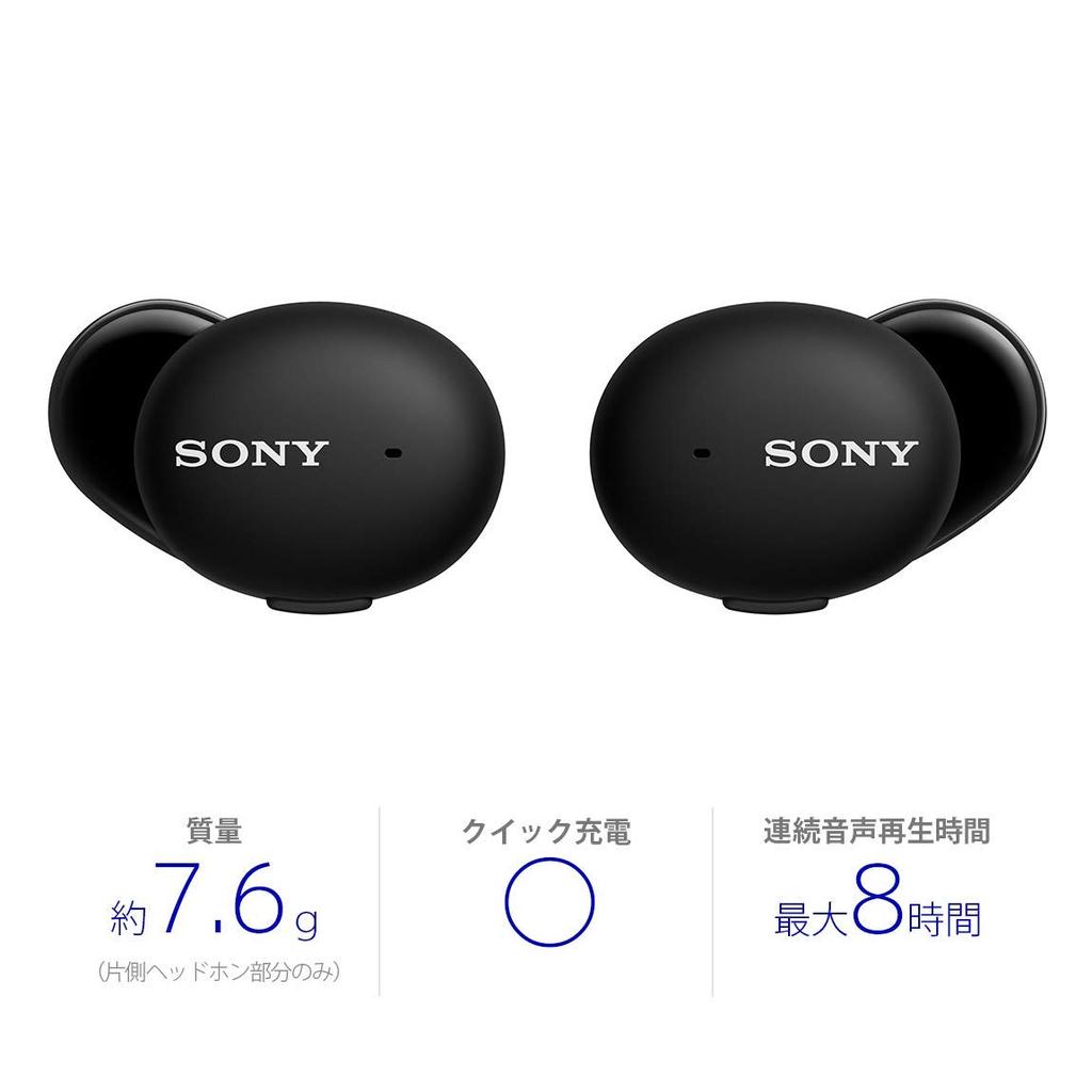 Sony True Wireless Amazon Up to 8 Hours of Continuous Compact and Highly Stable App 2020 360 Reality Audio Black WF-H800 Earbuds High-Resolution