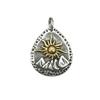 Retro Morning and Evening Sun and Moon Necklace Men's Trendy Hip-hop Style Clavicle Chain Fashion Geometric Pendant
