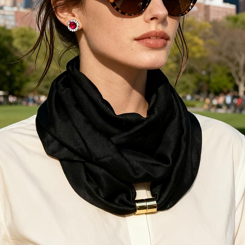 Weicher warmer winddichter Schal für Damen, geeignet für den Winter - Einfarbiger kurzer Nackenschal, Vielseitige mehrfarbige Mischungen für waschbares Nackenaccessoire