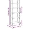 VidaXL Bibliothèque à 5 niveaux sonoma gris 60,5x24x166,5 cm 838866