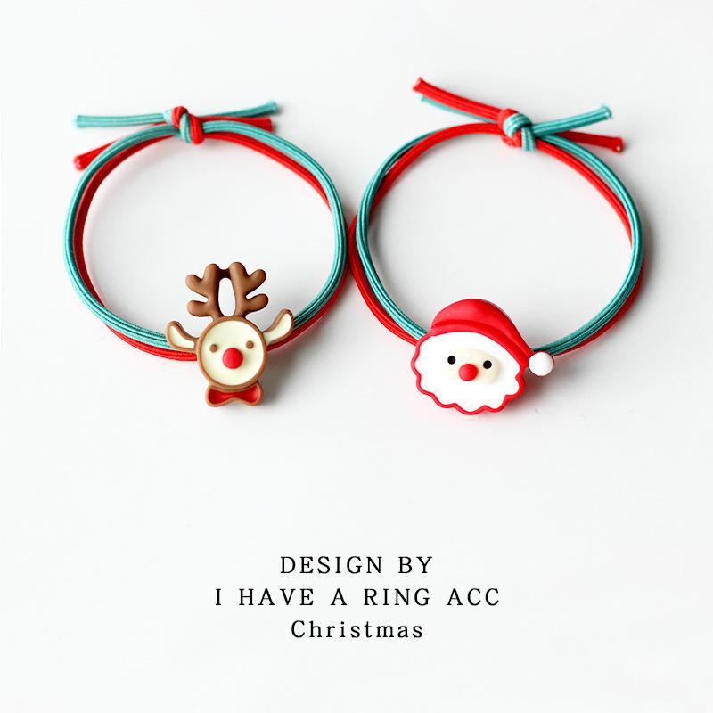 2025 Christmas Series Rope Send Boyfriend Girlfriend Small Rubber High Value Hair Bands Small Gifts Couples New Year Baby