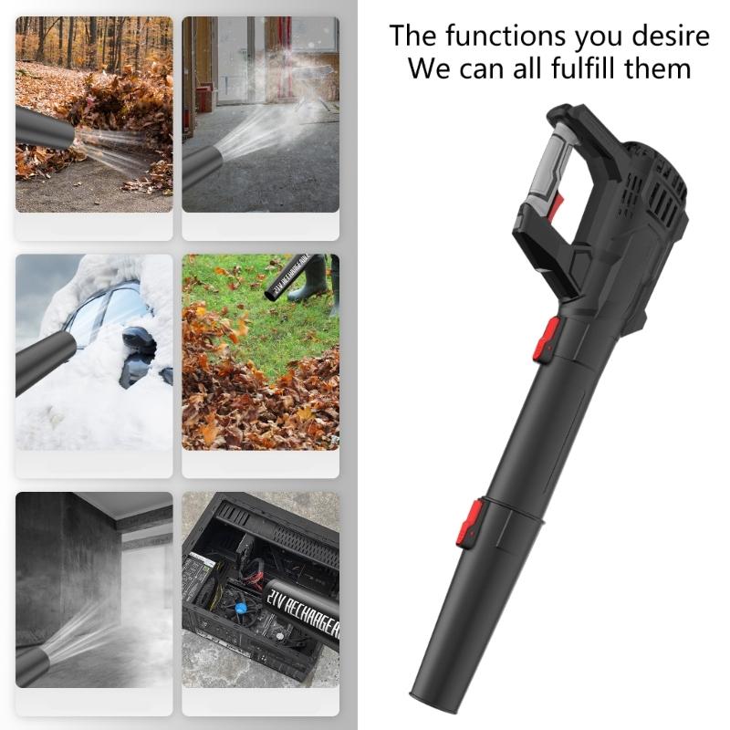 Cordless Electric Leaf Blower 580CFM 160MPH Power With 2 Speeds And Tubes 2X4.0Ah Batteries Lightweight Handheld Design For Yard Snow Debris Cleaning