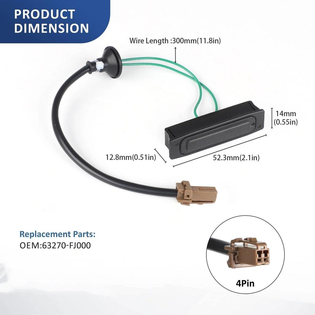 Vehicle Tailgate Switch Trunk Lock Release Handle Switch for Subaru Forester Legacy Outback Crosstrek