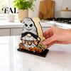 Square Napkin Organizer Halloween Wooden Holder, Ghost Pumpkin Decorative Tabletop Tissue Dispenser, Holder Paper Storage for Holiday Dinner