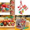 Festive Santa Claus Keychain Charming Silicone Christmas Ornament Ideal Party Favor