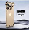 Apple 17Pro & 16Promax Anti-Vingerafdruk Valbestendige Telefoonhoes met Metalen Hoeken en Unieke Vorm.
