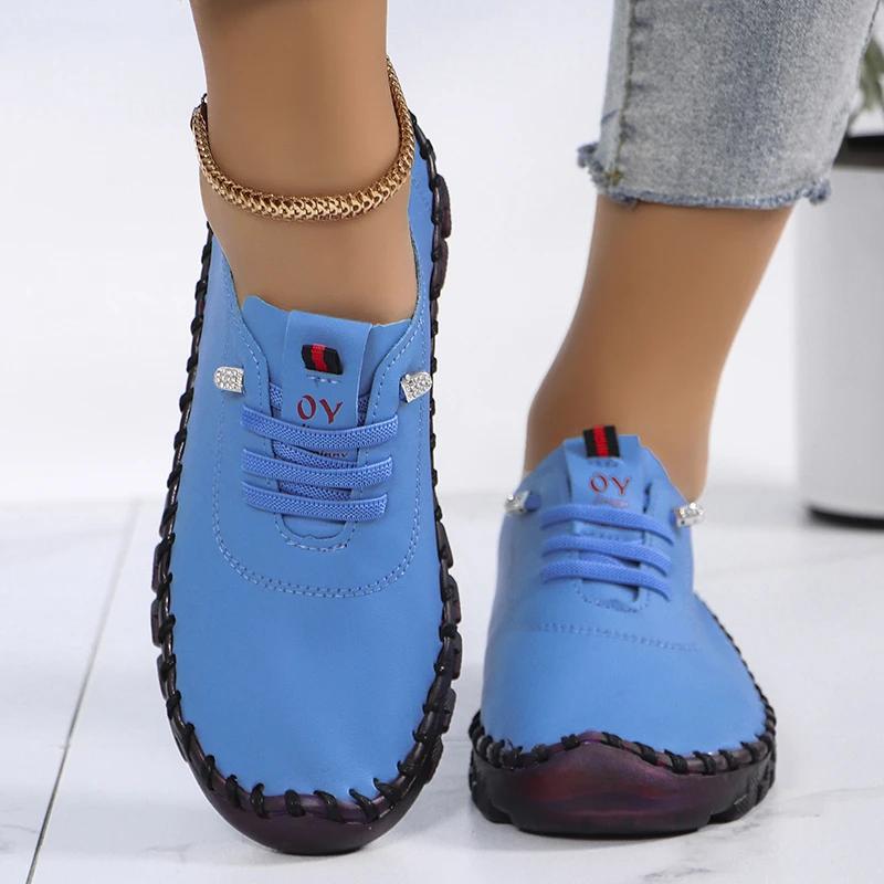 Fashion Women Comfortable Sneakers Trend Fashion Lace Up Anti-slip Designer Shoes for Women Outdoor Sneakers Women New Zapatos De Mujer