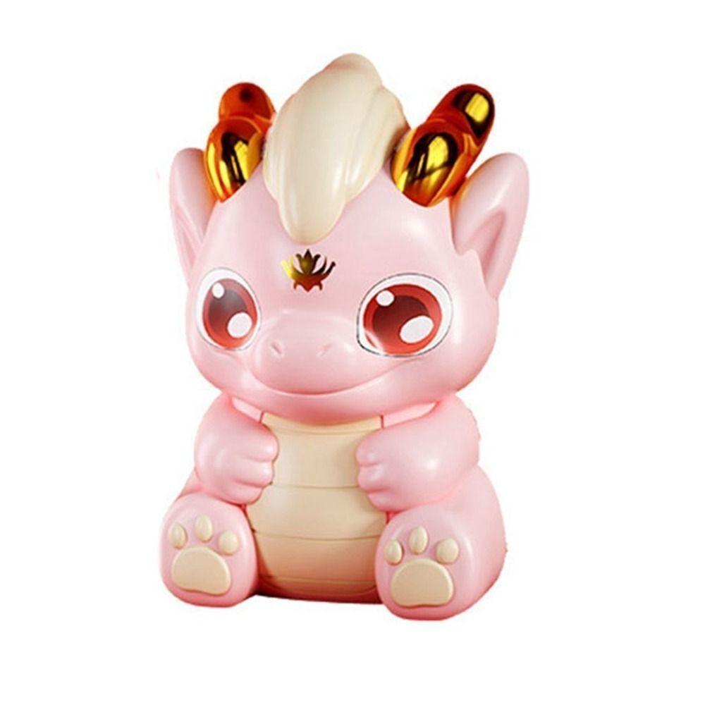 

Plastic Dragon Piggy Bank Year of Dragon Saving Money Bank Cute Cash Savings розовый
