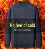 Dad's Warm Plaid Sweater for Middle-Aged & Elderly Men 50s 60s - Plus Velvet, Thick, Round Neck, Autumn & Winter Base Layer.