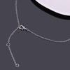 KELITCH Top Crystal Pendant Necklace Handmade Chain Women's Jewelry Gift (Black Silver)