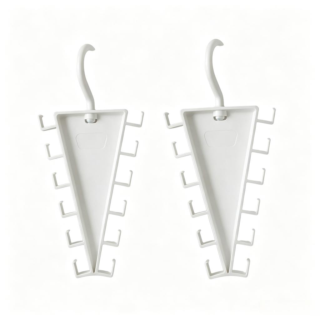 V-Shape Multi Hook Closet Hanger Organizer Rotatable 12 Hooks Double Sided Hanger Space Saving Multifunctional Wardrobe Hat Rack