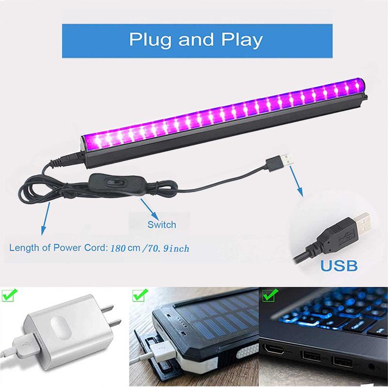 Blacklight UV LED Tube for Stage, KTV, Fluorescence & Curing