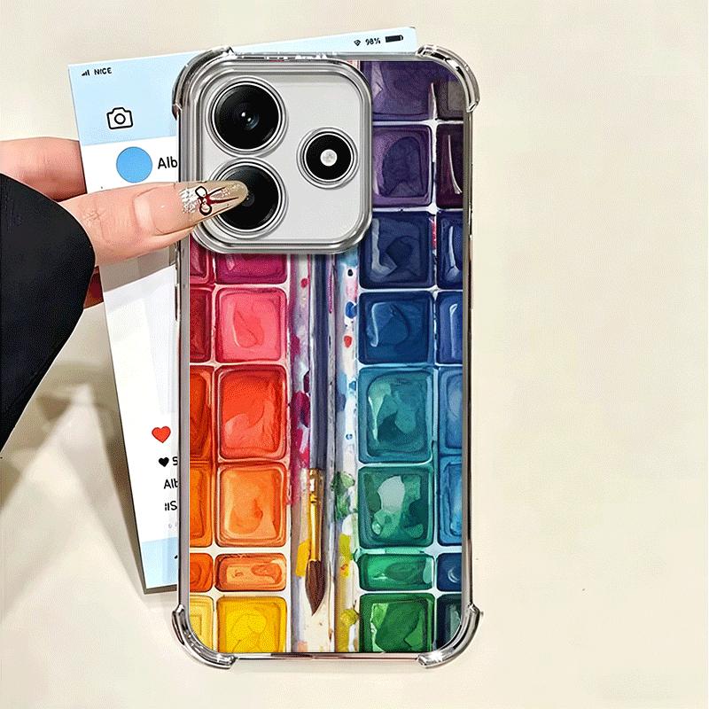 Watercolors Set Paint Palette Soft Phone Case For Xiaomi Poco X7 X8 Pro Max X6 X5 X3 F8 Ultra F7 M8 M7 M5S Redmi 15C 15A 15 14C