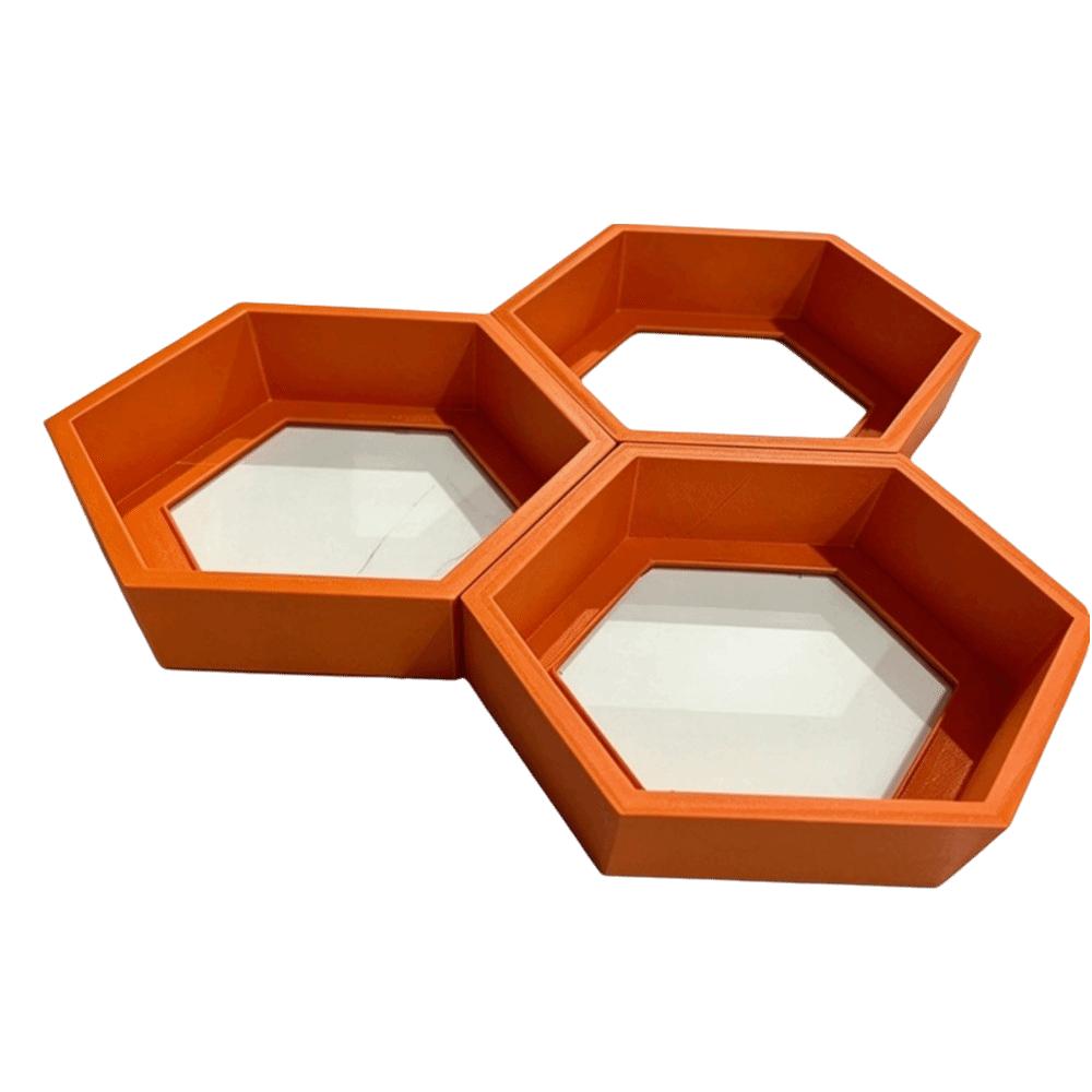 3PCS Nordic Style Hexagonal Suspended Storage Rack Hexagonal Floating Shelves Home Decor