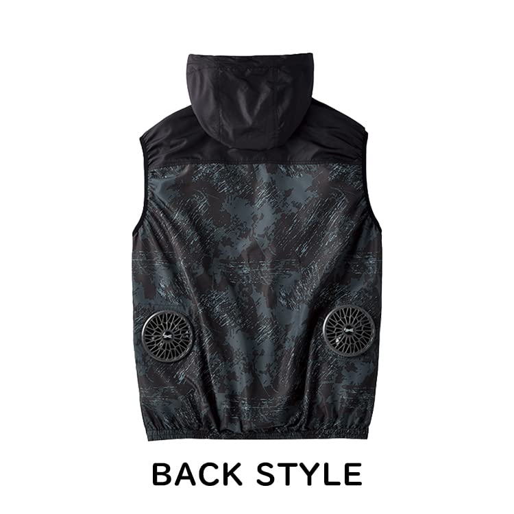 Jawin Workwear Air Conditioned Clothing Military Style Camouflage Vest 54150 [Jichodo] (L, 44. Black)