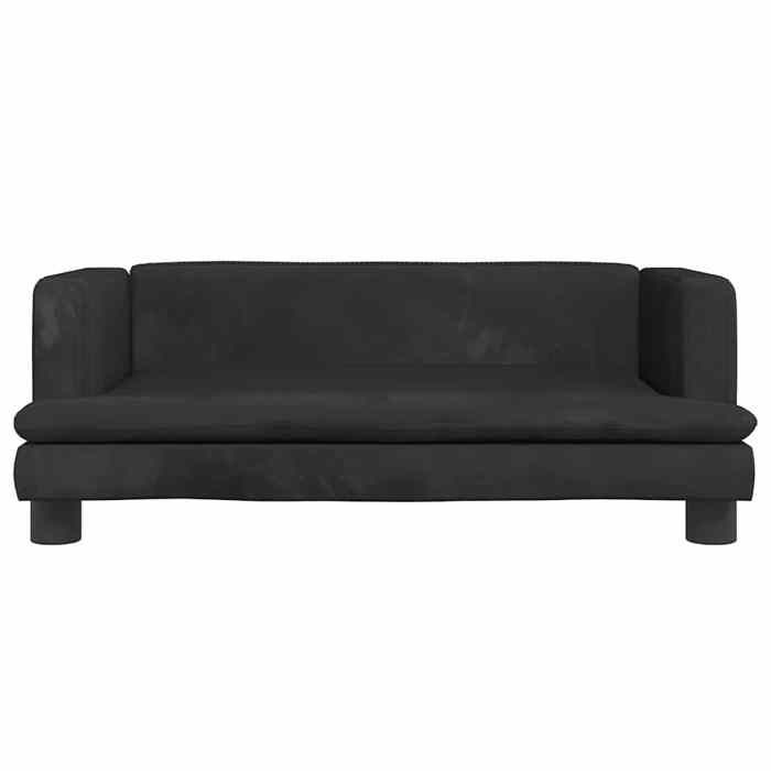 VidaXL Canapé pour enfants noir 80x45x30 cm velours 3196309