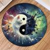 Black and White Cat Round Rug Anti-Slip Washable Carpet for Living Room Bedroom Kitchen Decor and Gift Tool Room Area Floor Mat
