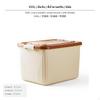 54L Large Plastic Storage Box, Handheld Organizer with Lid Casters, Household for Clothes