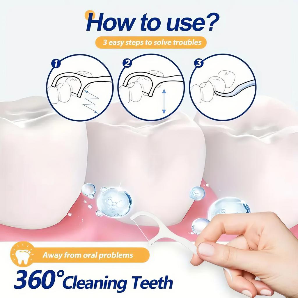 50 Boxed Dental Floss, Portable Dental Floss, Compact Design, Suitable for Dining Out, Traveling, and Homestays